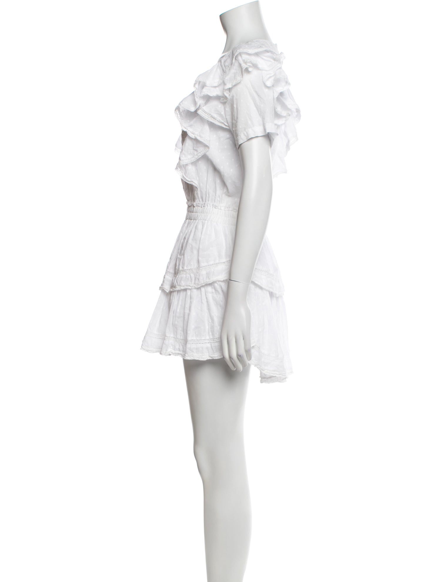 LoveShackFancy Scoop Neck Mini Dress