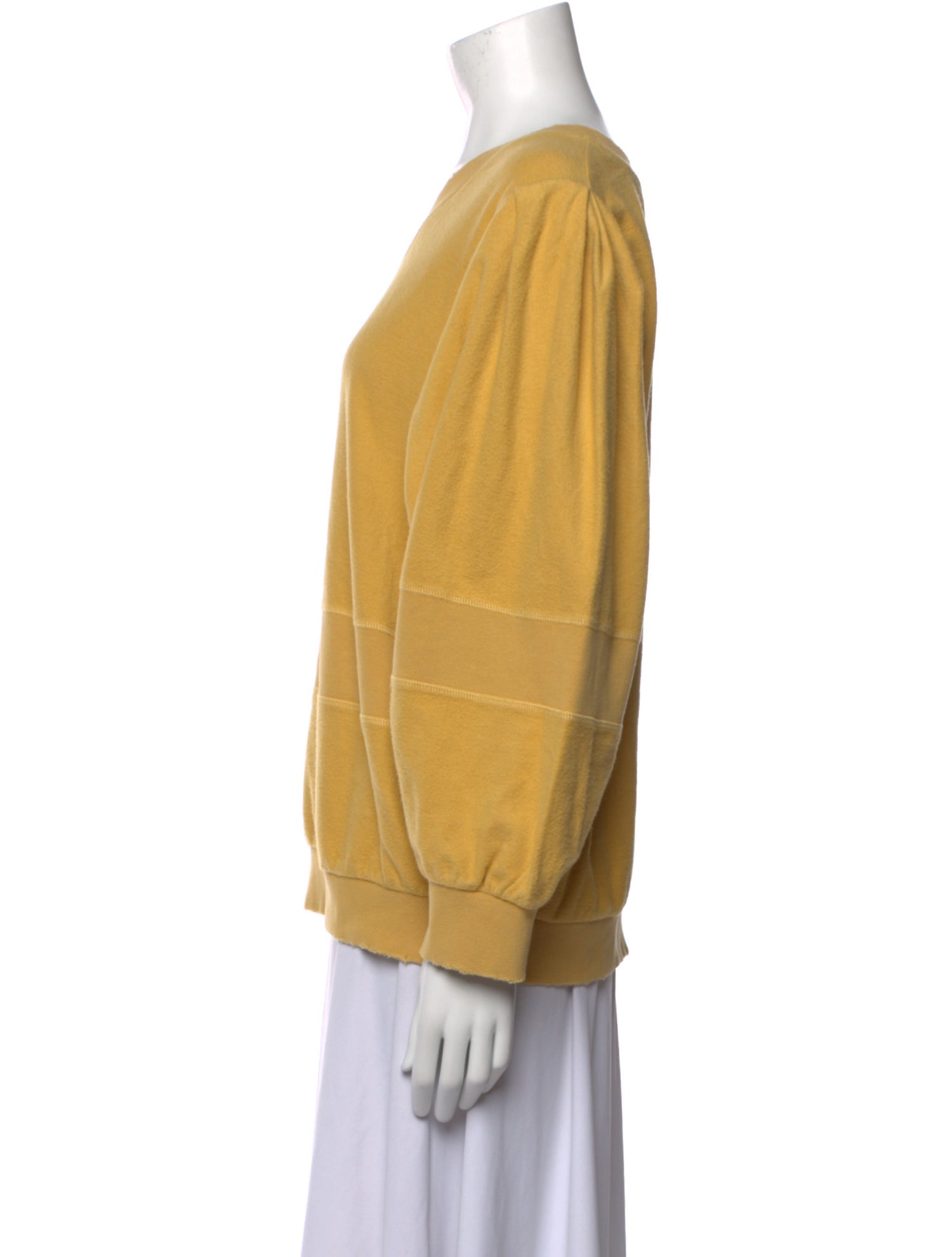 LoveShackFancy V-Neck Long Sleeve Sweatshirt