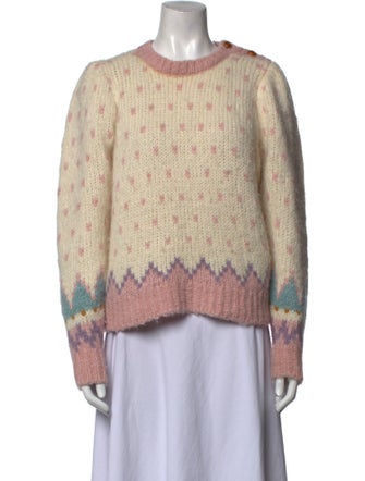 LoveShackFancy Alpaca Printed Sweater