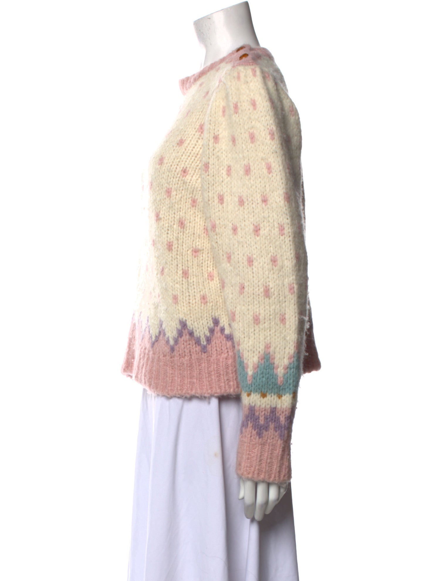 LoveShackFancy Alpaca Printed Sweater