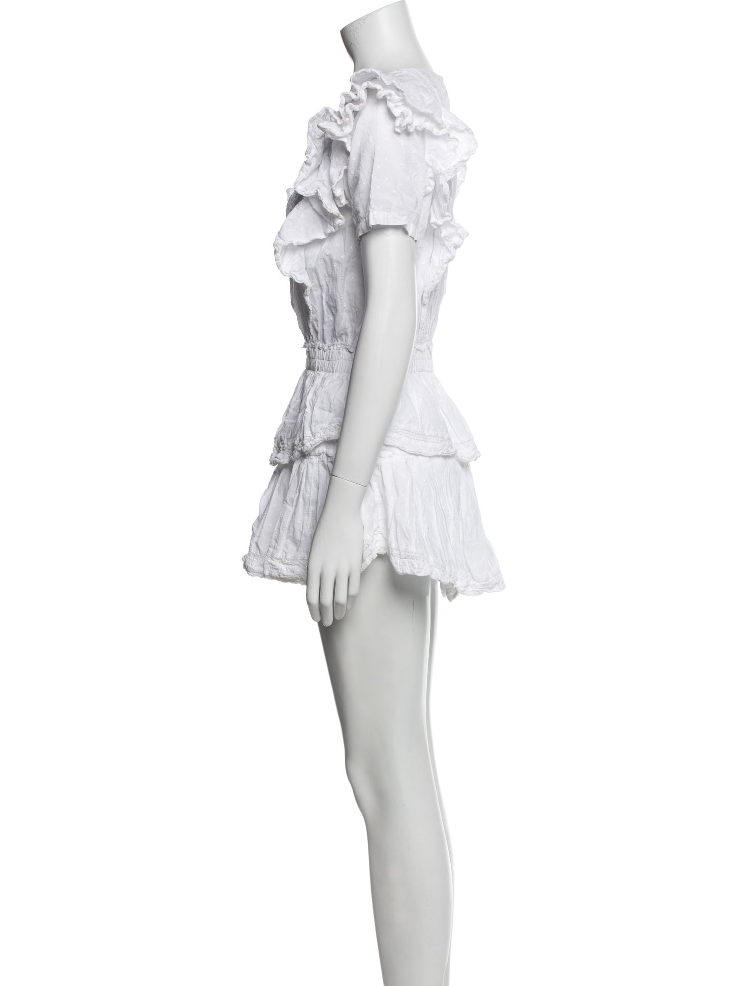 LoveShackFancy Scoop Neck Mini Dress