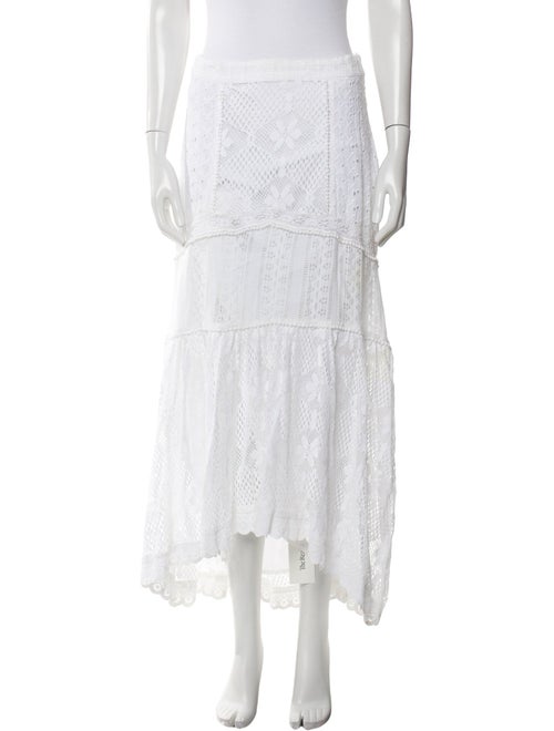 LoveShackFancy Lace Pattern Midi Length Skirt