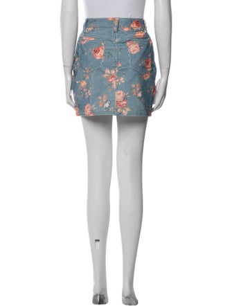 LoveShackFancy Floral Print Mini Skirt