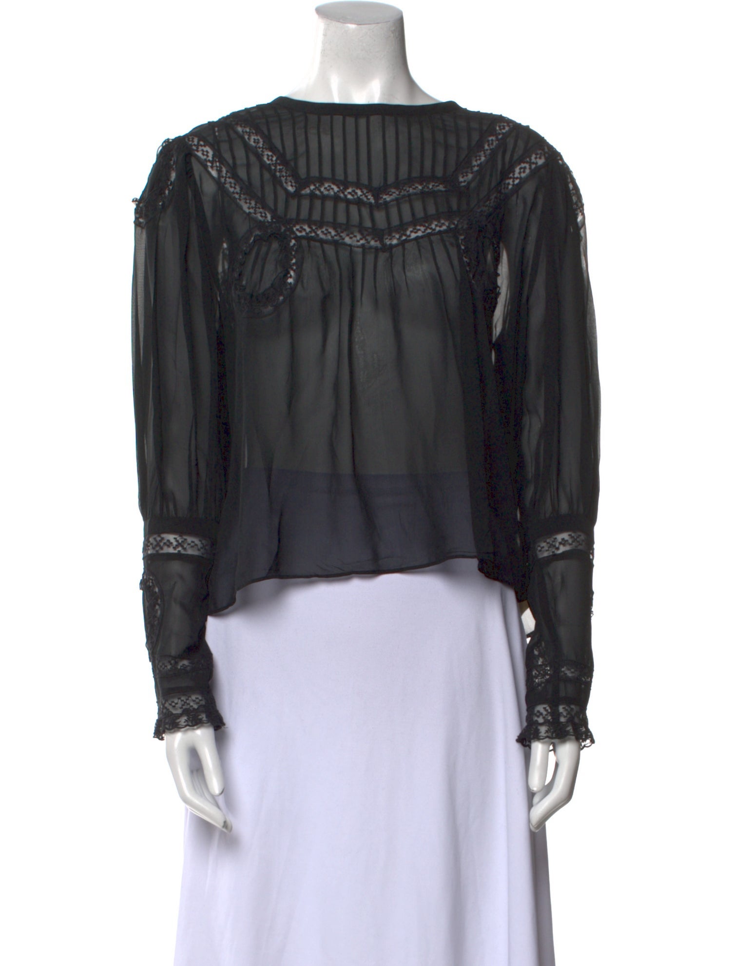 LoveShackFancy Silk Bateau Neckline Blouse