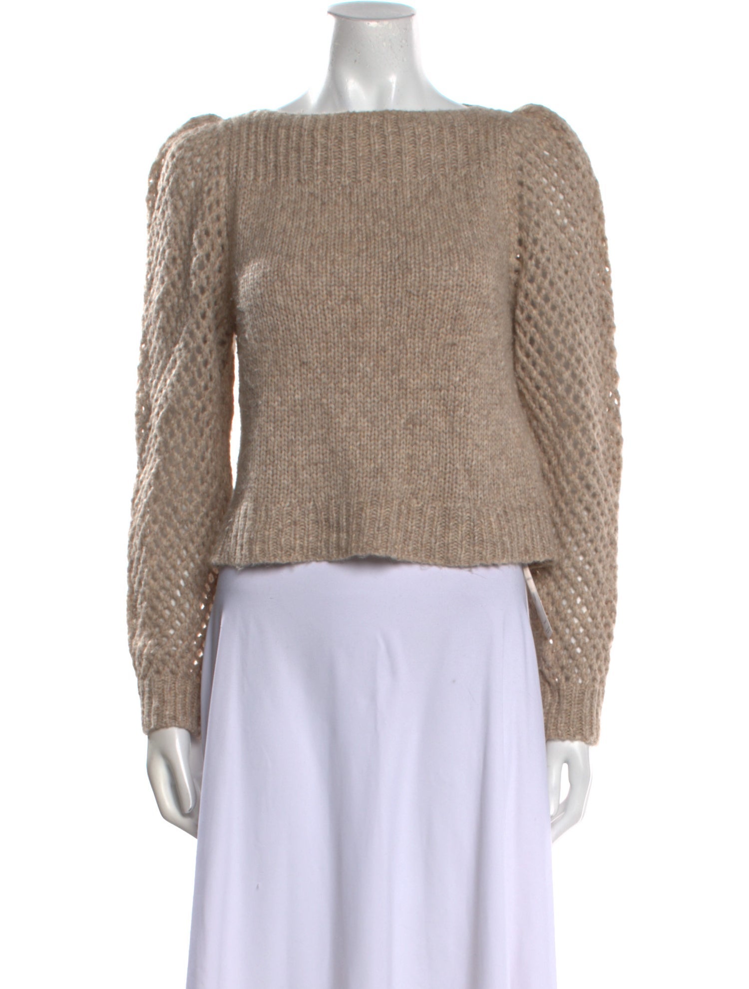 LoveShackFancy Baby Alpaca Bateau Neckline Sweater