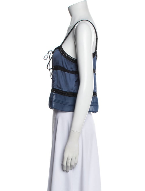 LoveShackFancy Square Neckline Sleeveless Crop Top