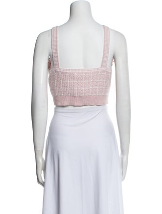 LoveShackFancy V-Neck Sleeveless Crop Top