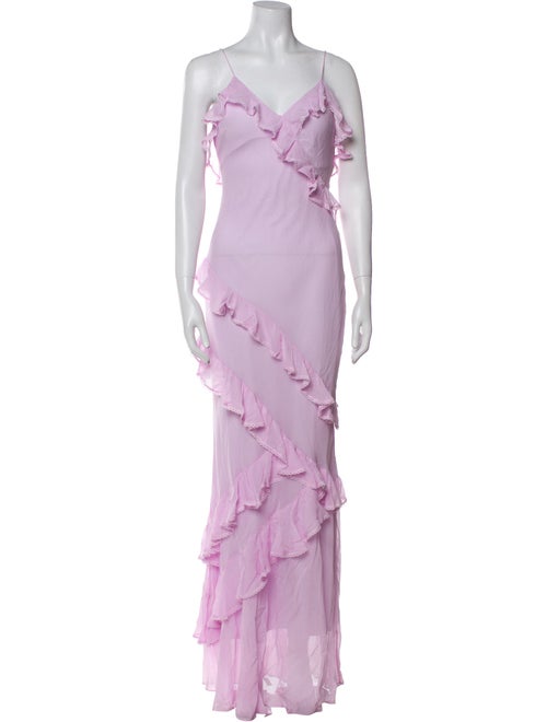 LoveShackFancy V-Neck Long Dress