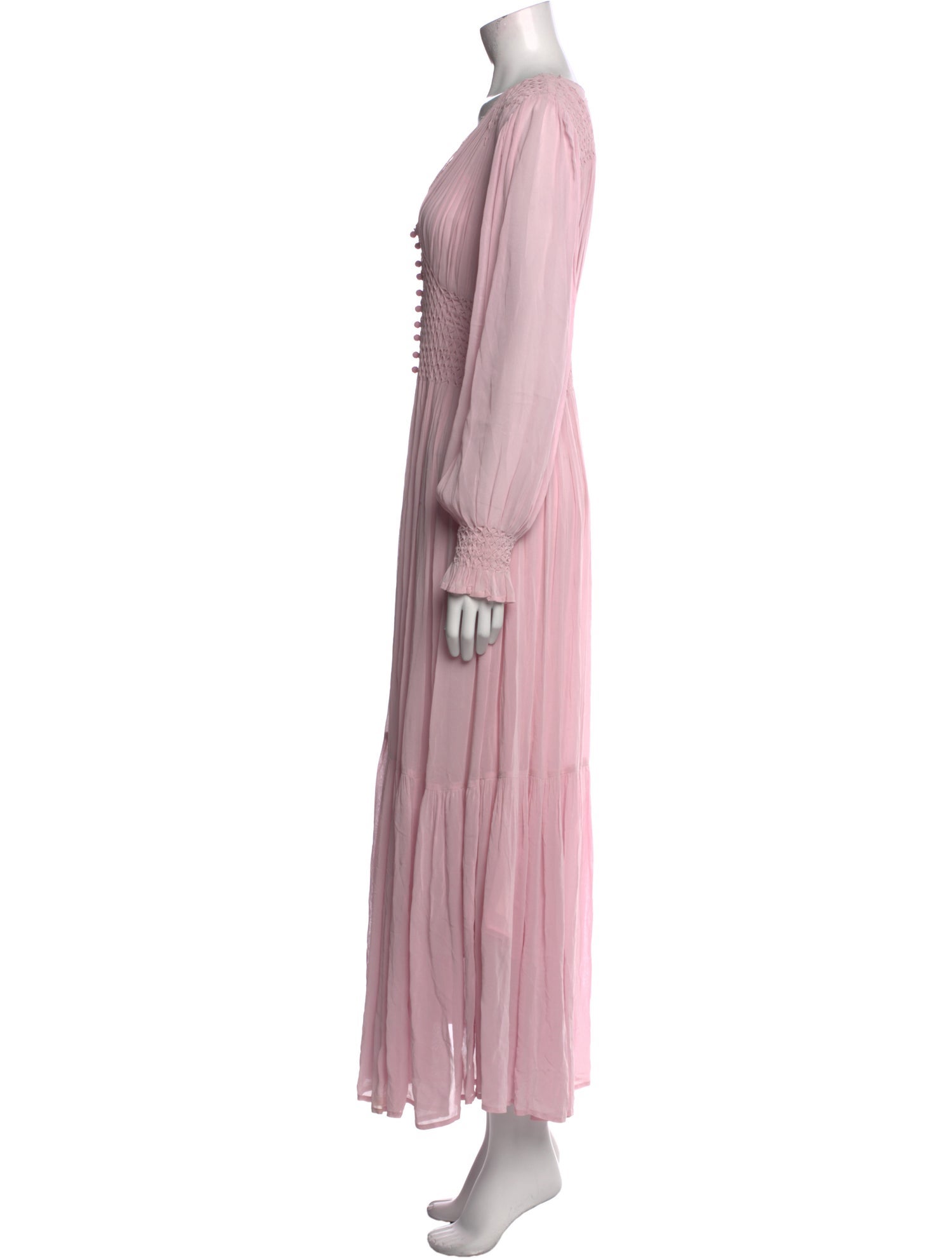 LoveShackFancy V-Neck Long Dress