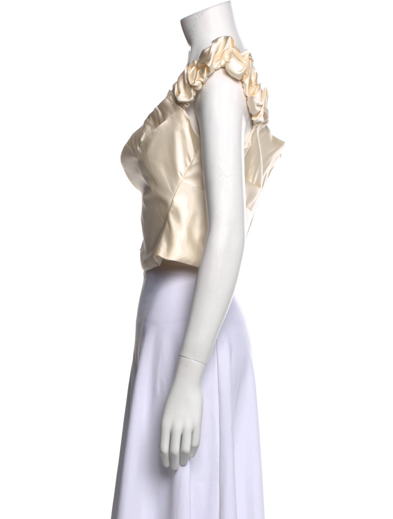 LoveShackFancy Square Neckline Sleeveless Crop Top