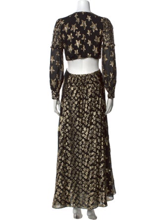 LoveShackFancy Floral Print Long Dress