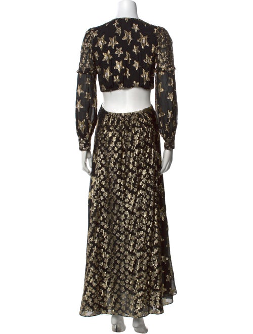 LoveShackFancy Floral Print Long Dress