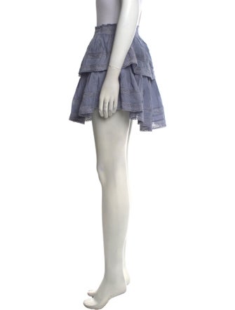 LoveShackFancy Raw-Edge Trim Mini Skirt w/ Tags