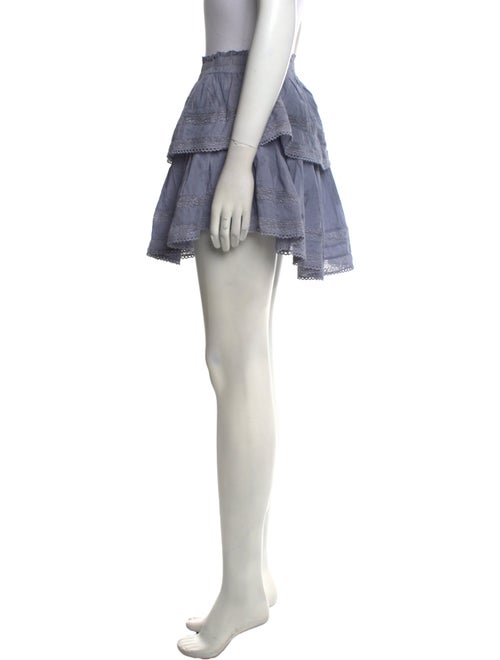 LoveShackFancy Raw-Edge Trim Mini Skirt w/ Tags