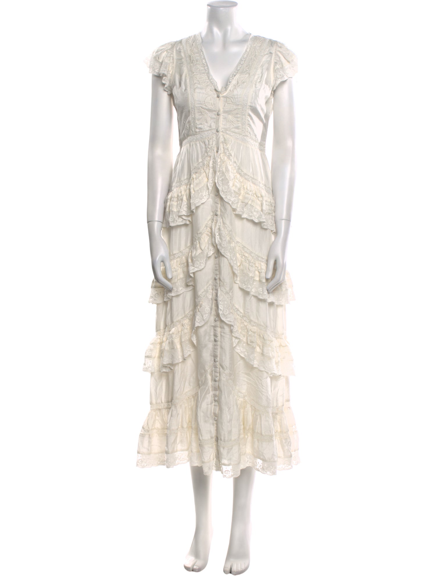 LoveShackFancy Silk Long Dress w/ Tags