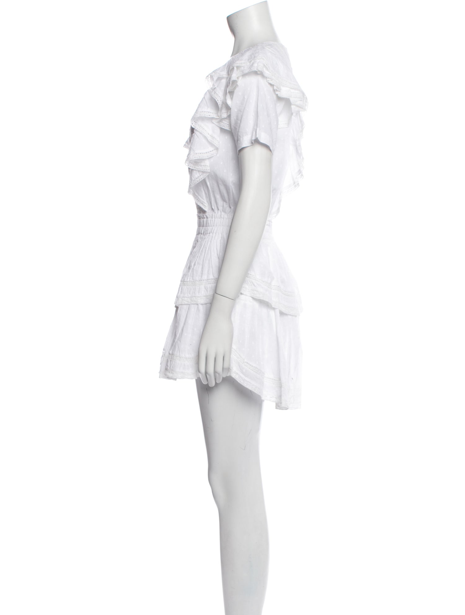 LoveShackFancy Scoop Neck Mini Dress