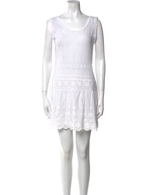 LoveShackFancy Scoop Neck Mini Dress