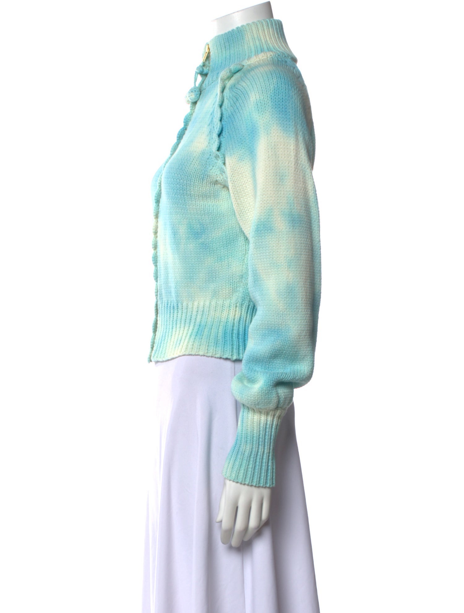 LoveShackFancy Tie-Dye Print Mock Neck Sweater