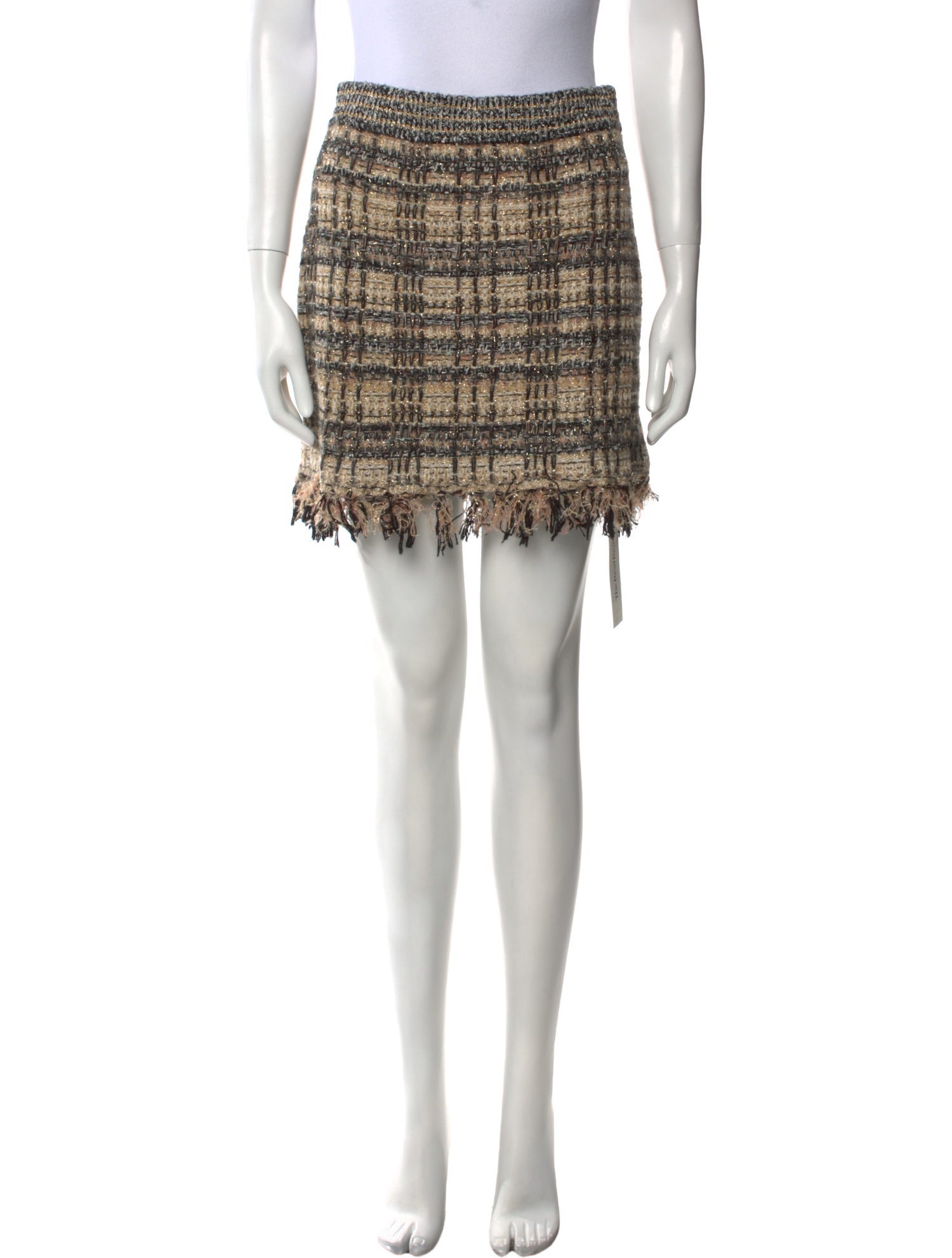 LoveShackFancy Tweed Pattern Mini Skirt w/ Tags