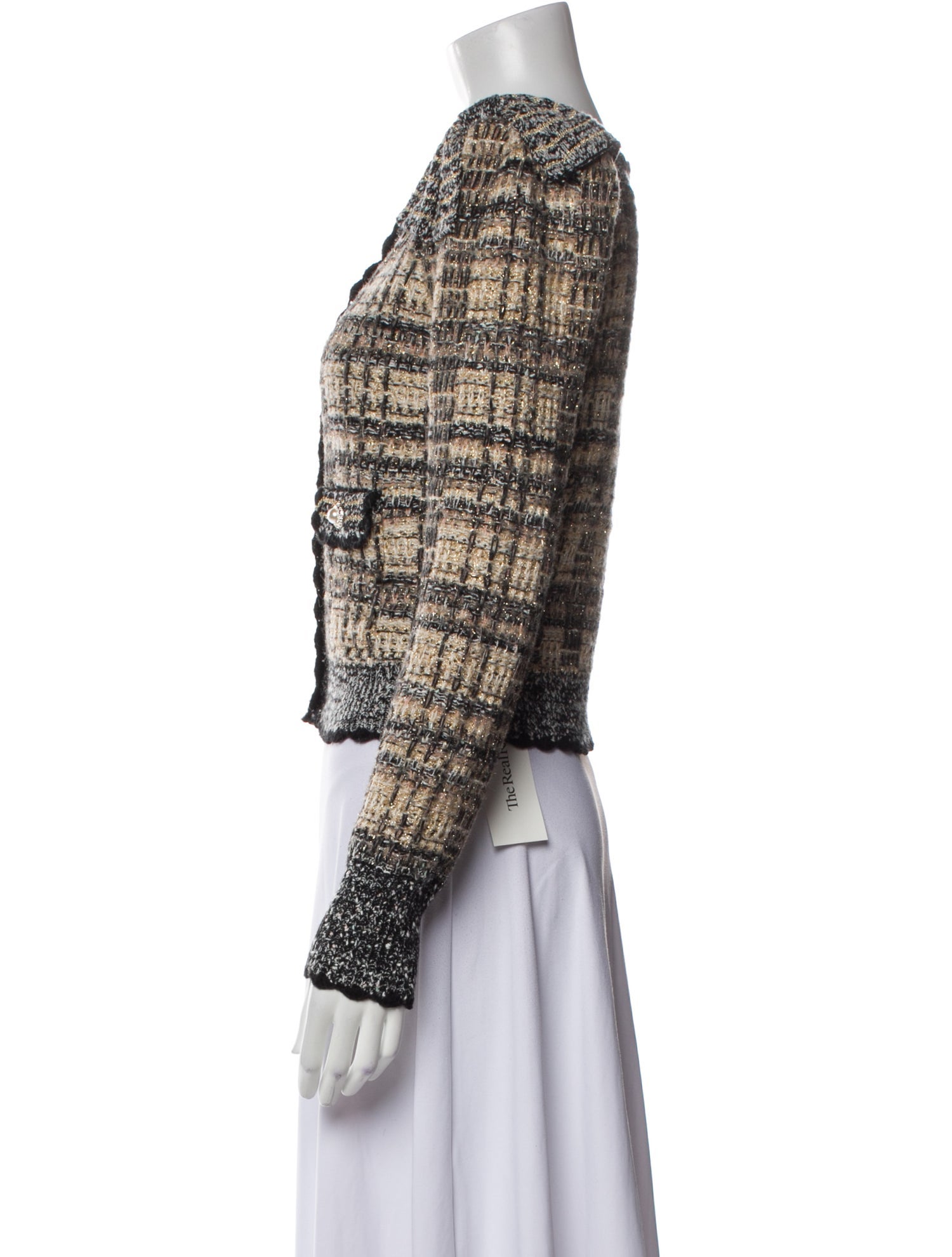 LoveShackFancy Nylon Tweed Pattern Evening Jacket