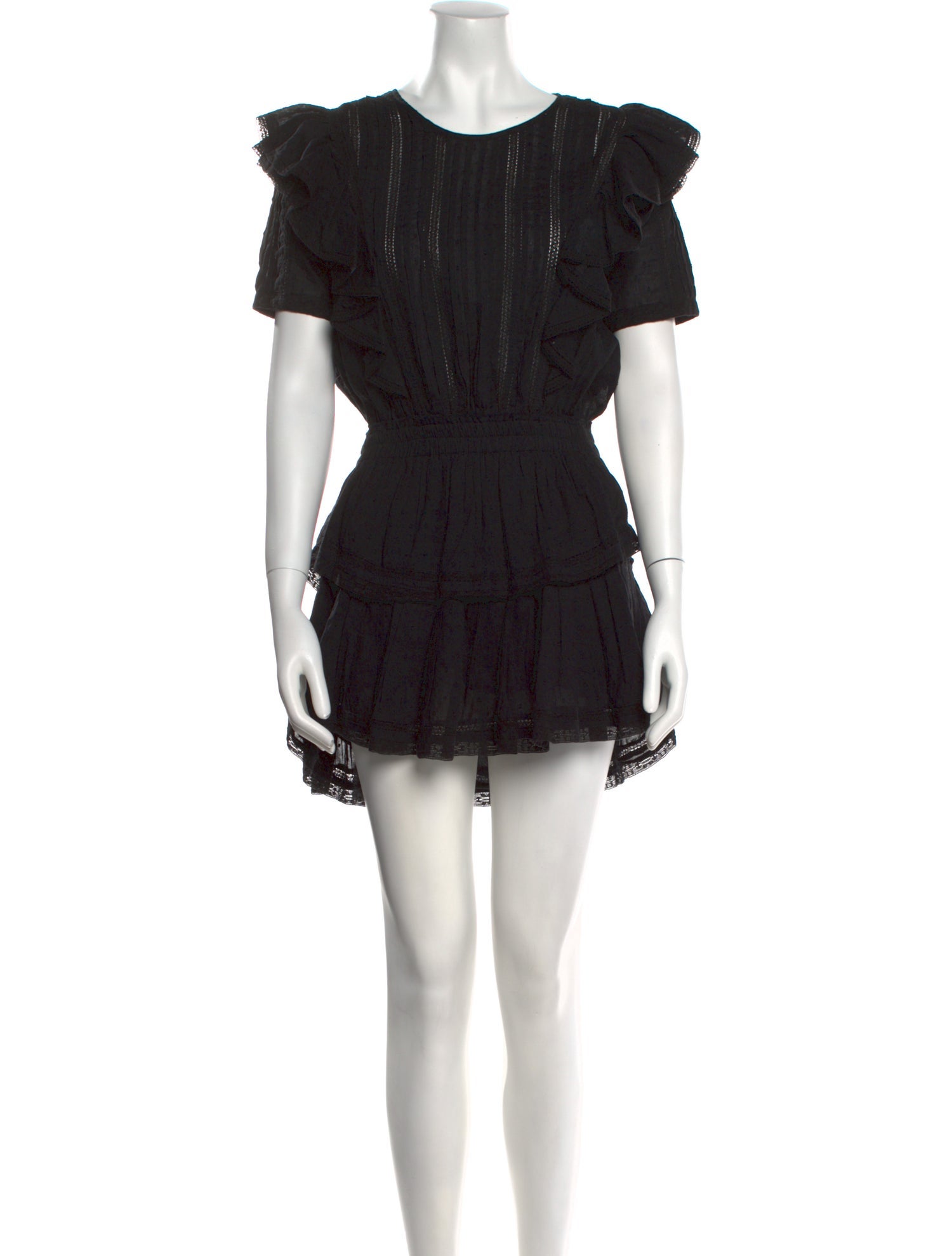 LoveShackFancy Crew Neck Mini Dress