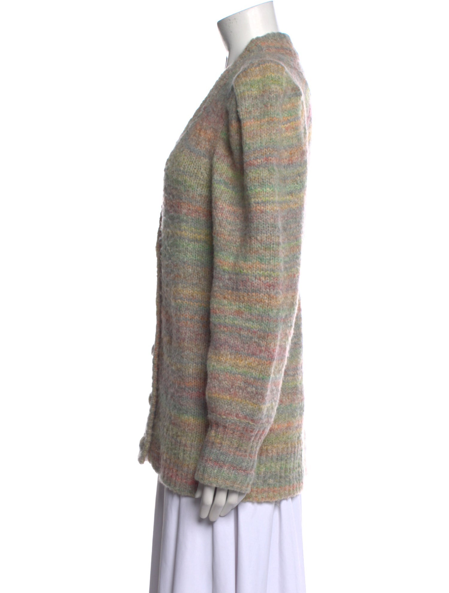 LoveShackFancy Striped V-Neck Sweater