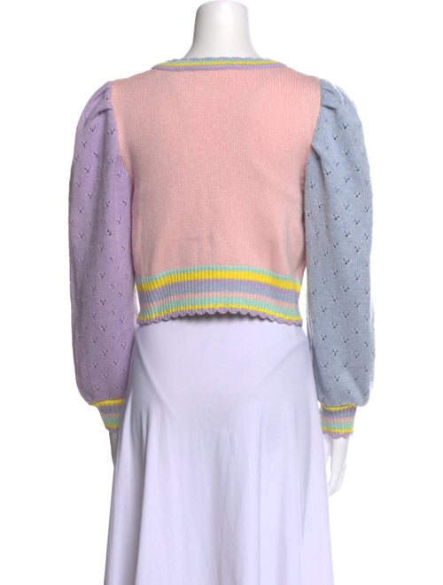 LoveShackFancy Printed Scoop Neck Sweater