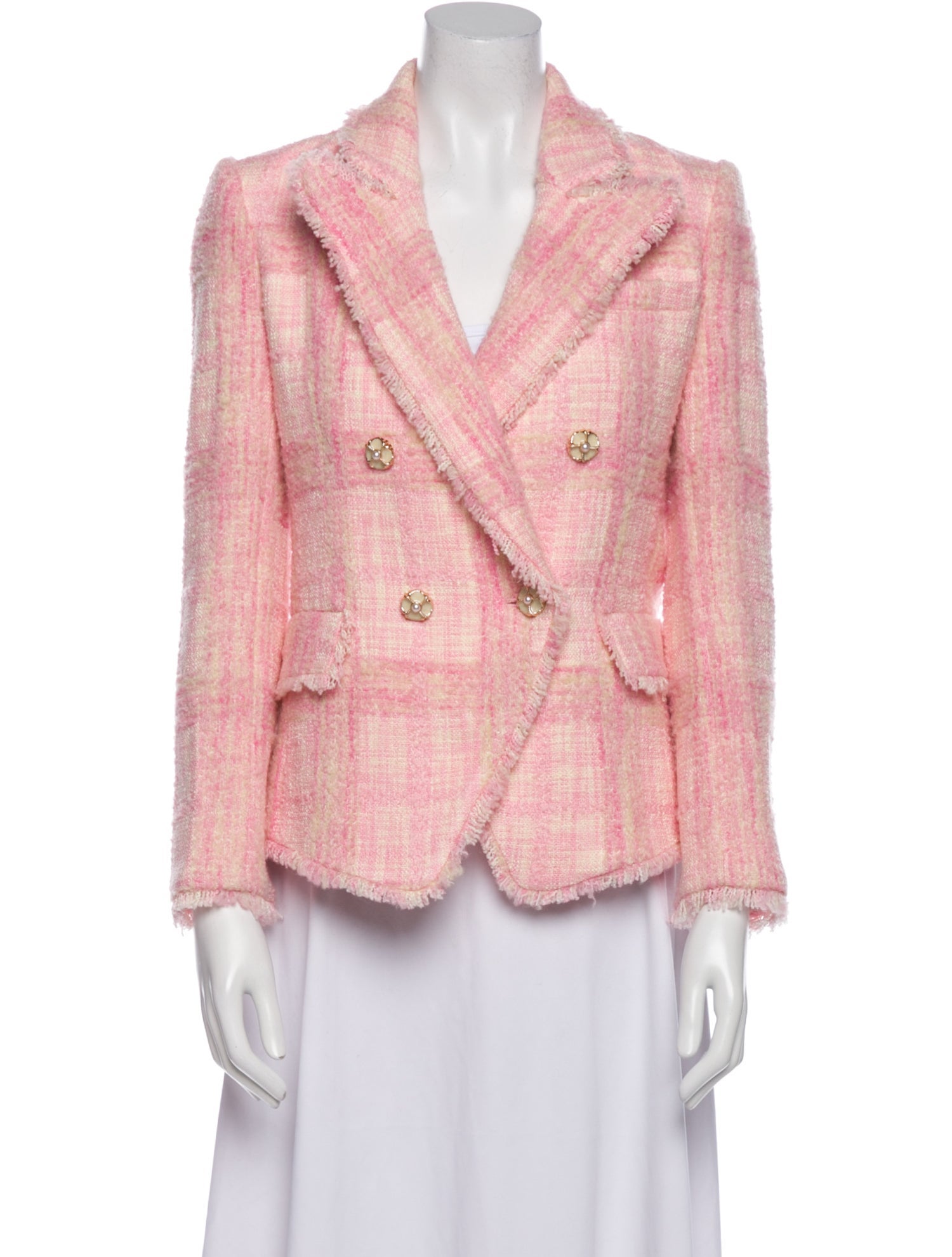 LoveShackFancy Plaid Print Blazer