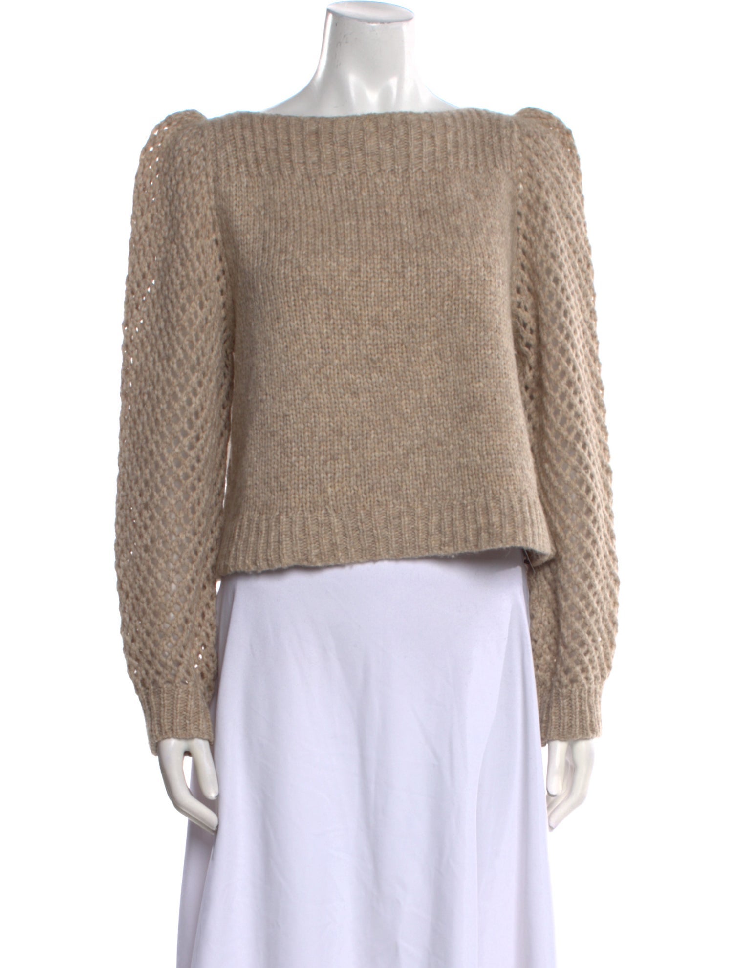 LoveShackFancy Baby Alpaca Bateau Neckline Sweater w/ Tags