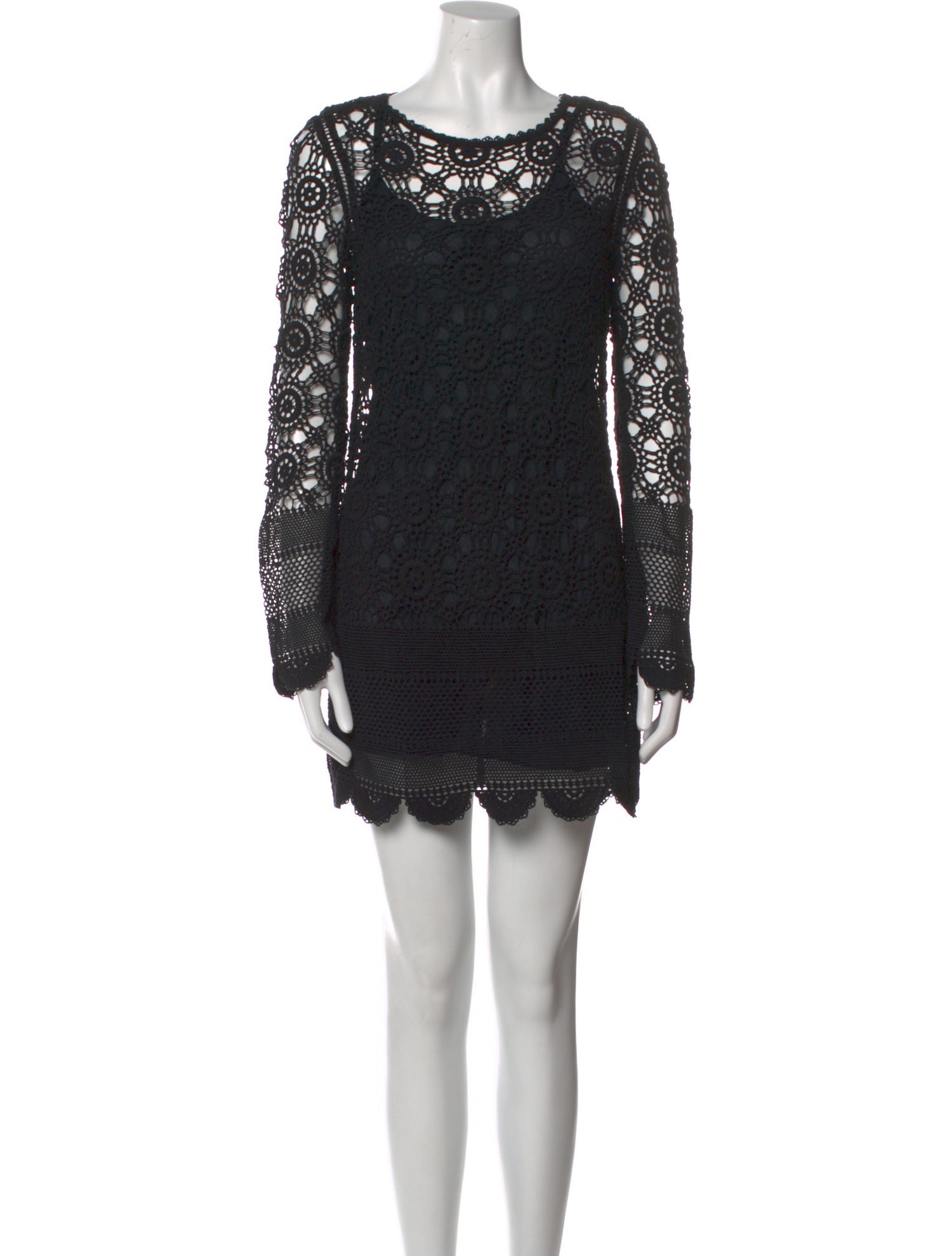 LoveShackFancy Scoop Neck Mini Dress