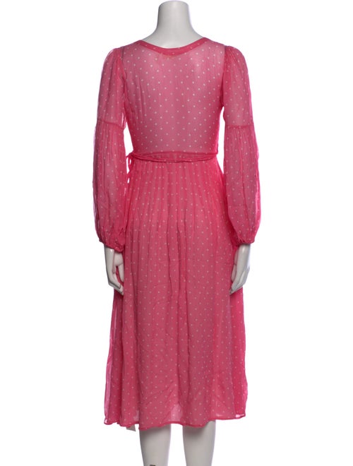 LoveShackFancy Polka Dot Print Midi Length Dress