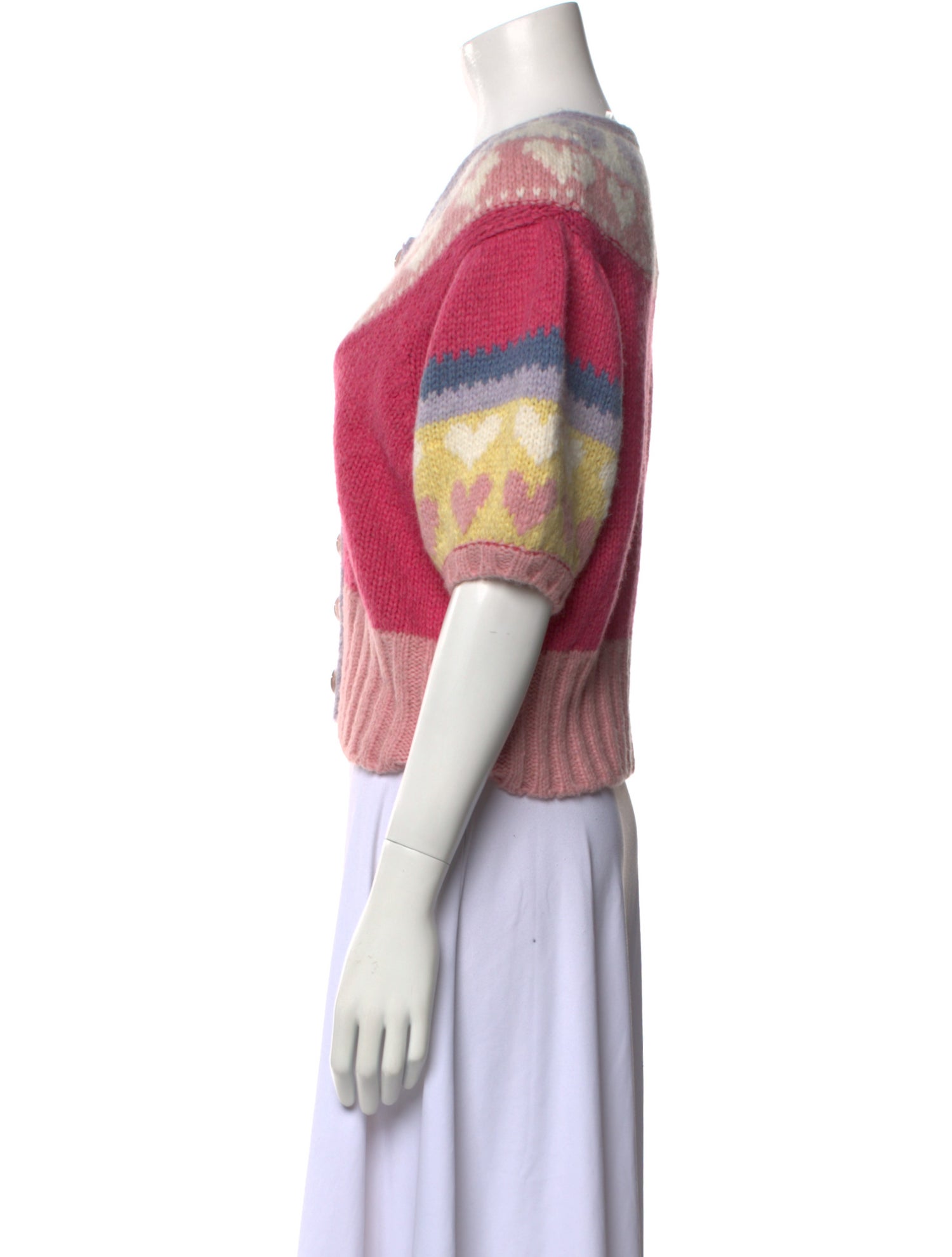 LoveShackFancy Printed Scoop Neck Sweater