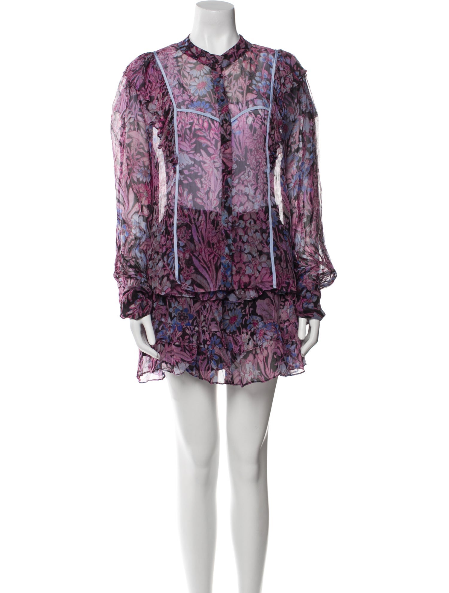 LoveShackFancy Printed Ruffle Embellishment Skirt Set