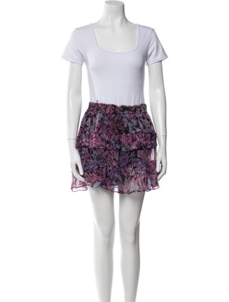 LoveShackFancy Printed Ruffle Embellishment Skirt Set