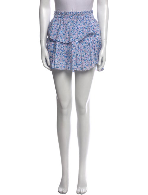 LoveShackFancy Floral Print Mini Skirt