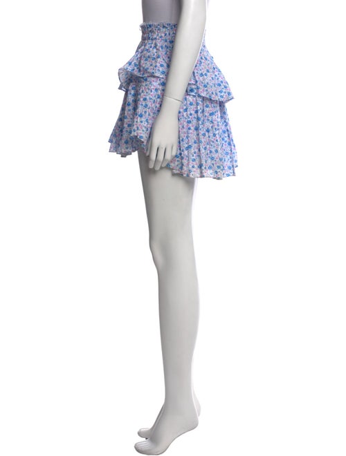 LoveShackFancy Floral Print Mini Skirt