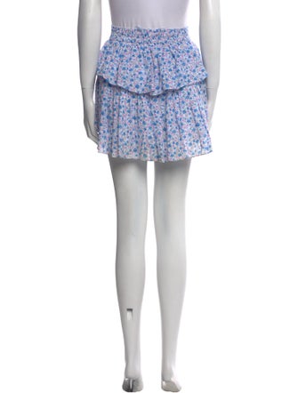 LoveShackFancy Floral Print Mini Skirt
