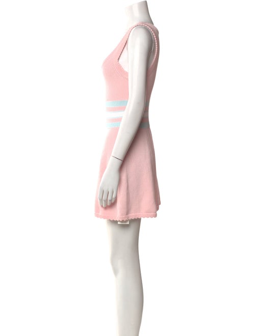 LoveShackFancy Colorblock Pattern Mini Dress