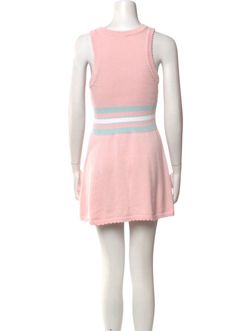 LoveShackFancy Colorblock Pattern Mini Dress