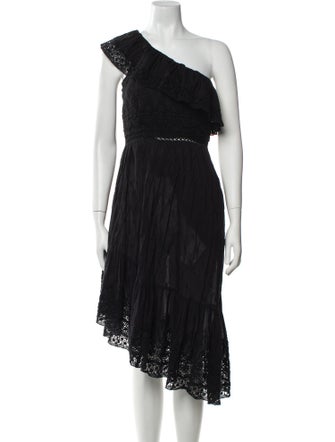 LoveShackFancy One-Shoulder Knee-Length Dress