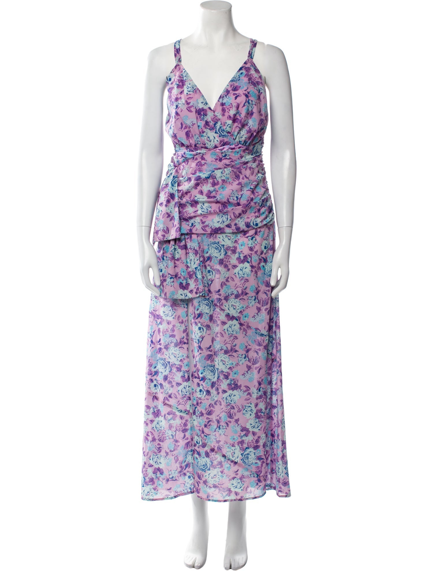 LoveShackFancy Floral Print Long Dress