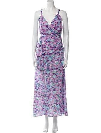 LoveShackFancy Floral Print Long Dress