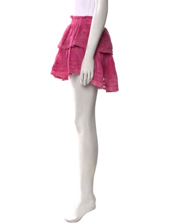 LoveShackFancy Ruffle Embellishment Mini Skirt