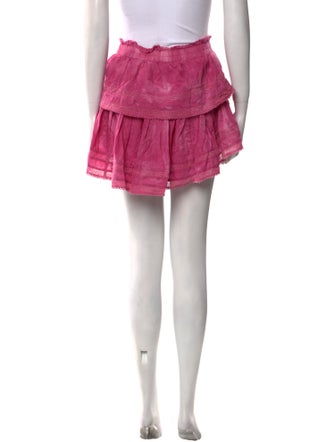LoveShackFancy Ruffle Embellishment Mini Skirt