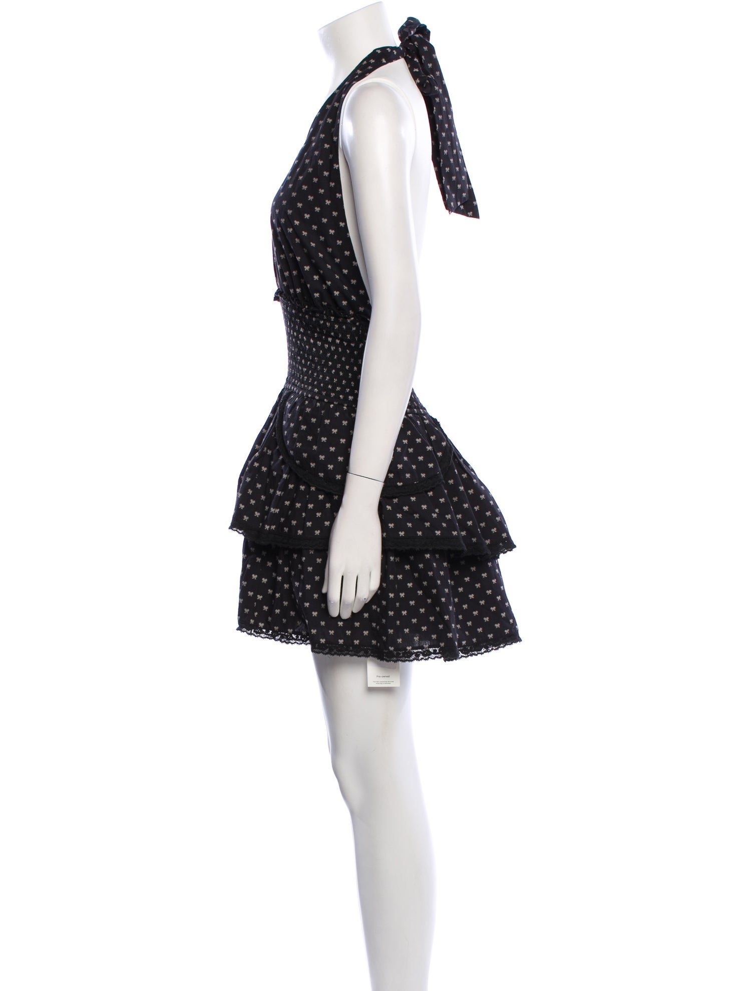 LoveShackFancy Polka Dot Print Mini Dress