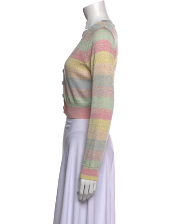 LoveShackFancy Striped V-Neck Sweater