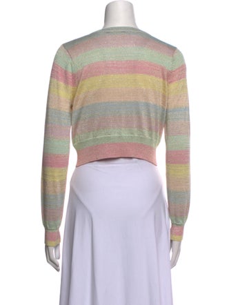 LoveShackFancy Striped V-Neck Sweater