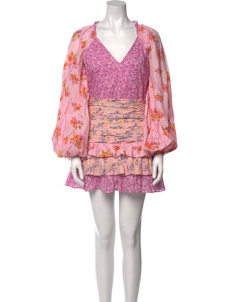 LoveShackFancy Printed Mini Dress