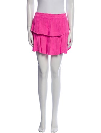 LoveShackFancy Raw-Edge Trim Mini Skirt