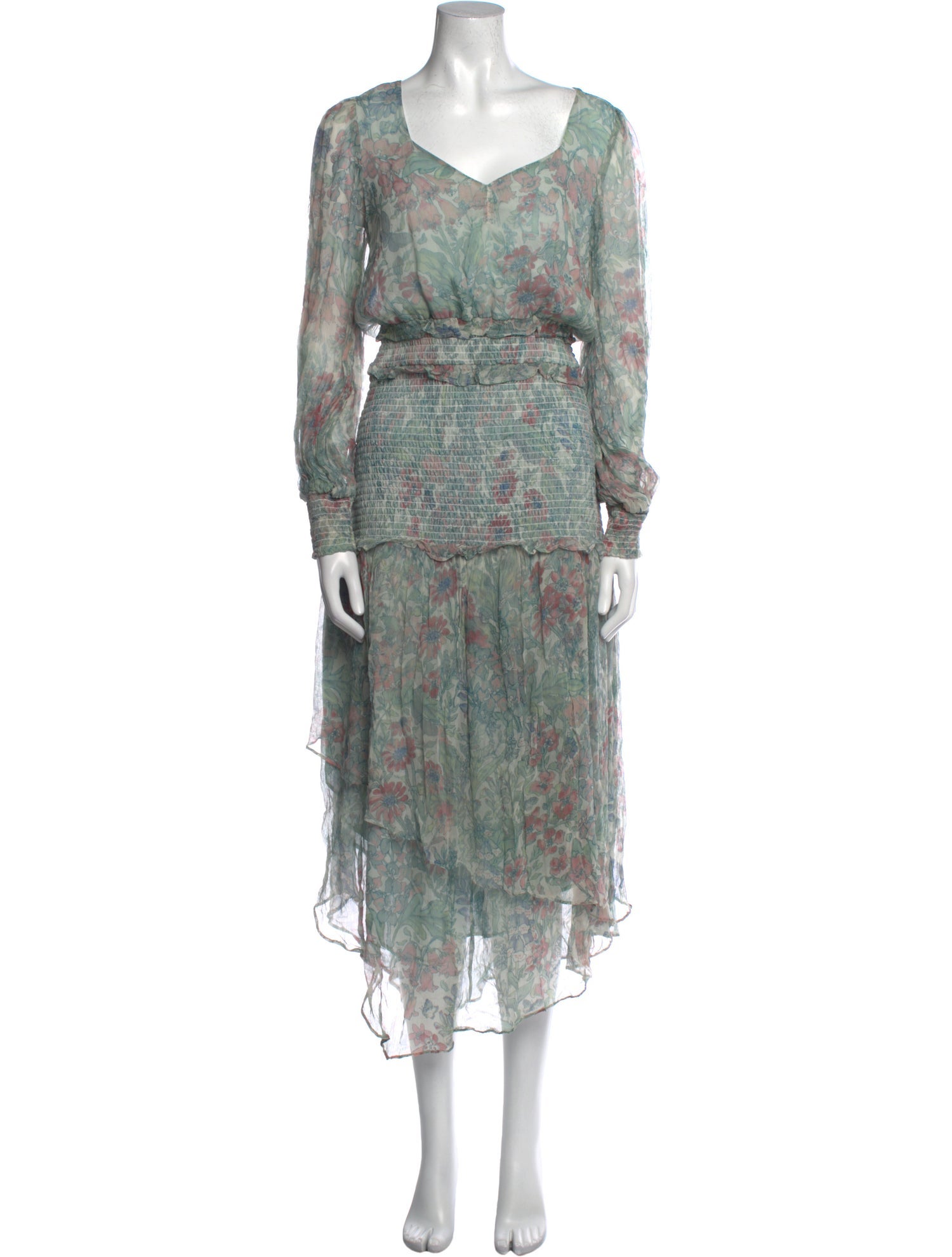 LoveShackFancy Printed Long Dress